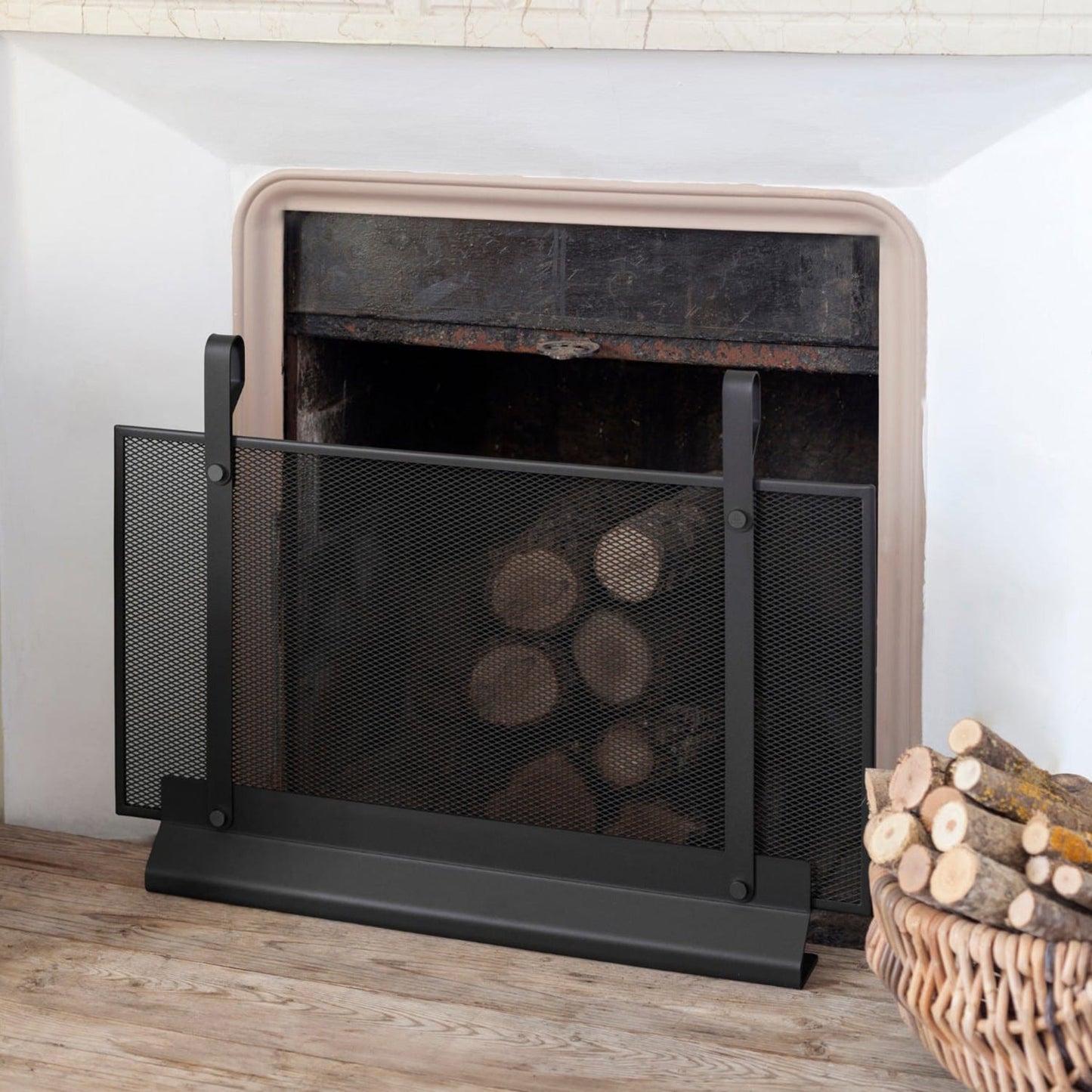 eldvarm | emma fireplace screen | noir 95