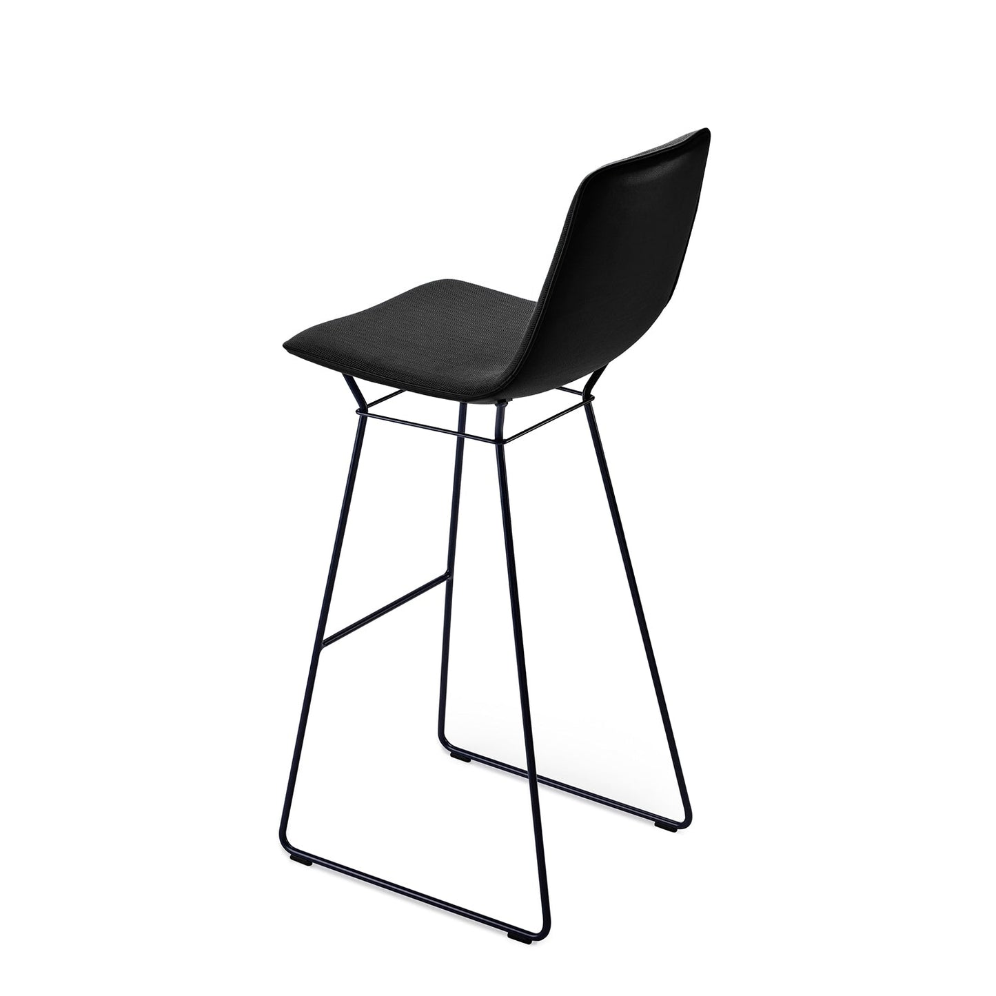 freifrau | amelia barstool high 82cm | wire frame deep black| riga m1 noir 18