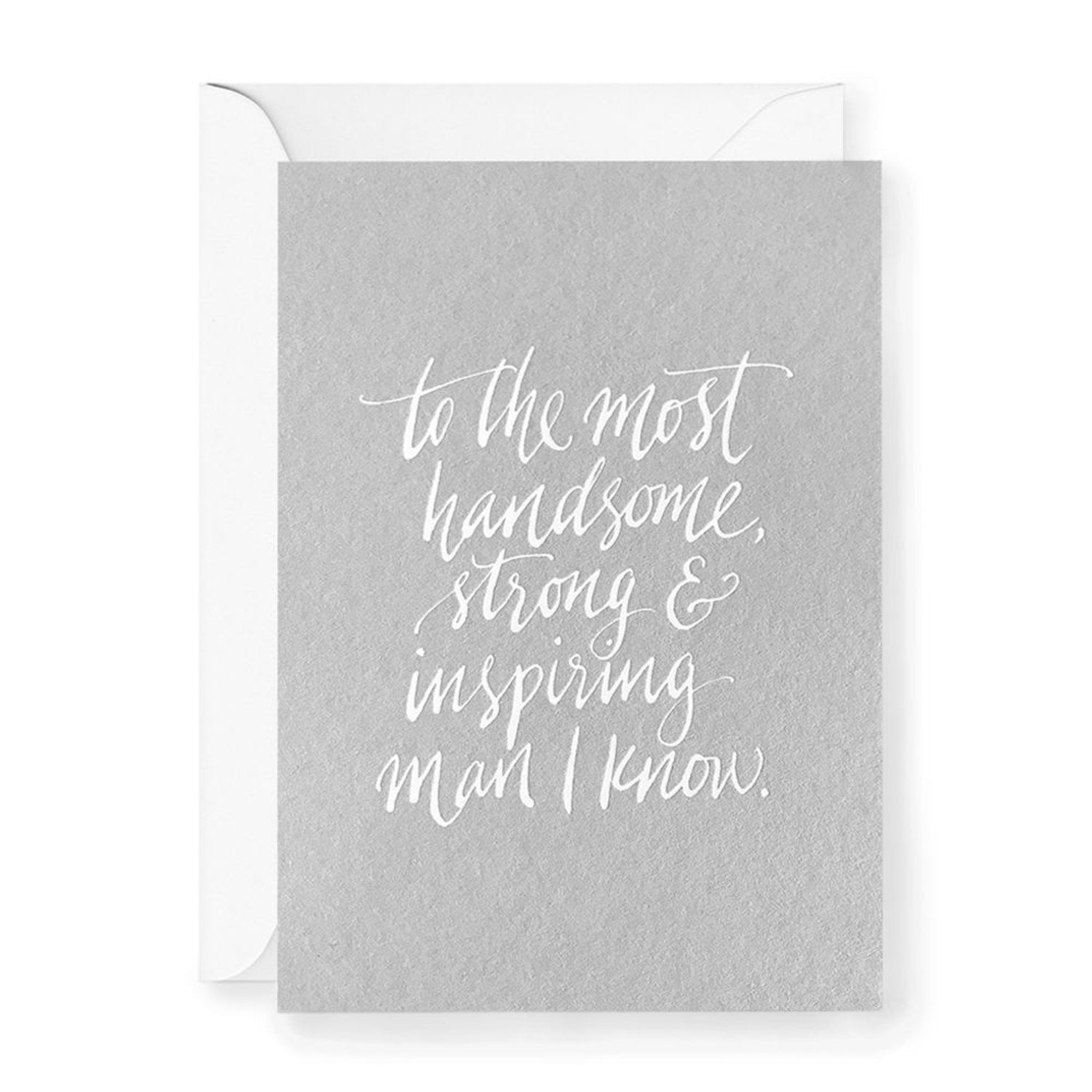 galina dixon | greeting card | to the most handsome man | grey
