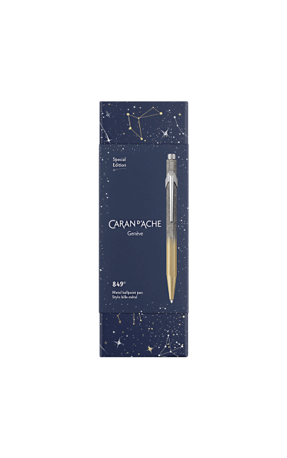 Caran d'Ache 849 Ballpoint Pen - Cosmic Blue - Gold - Special Edition