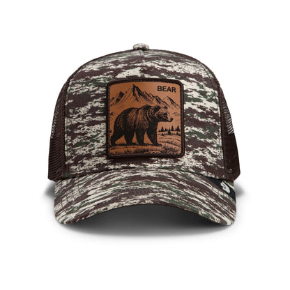Camo Engraved Bear Trucker Hat