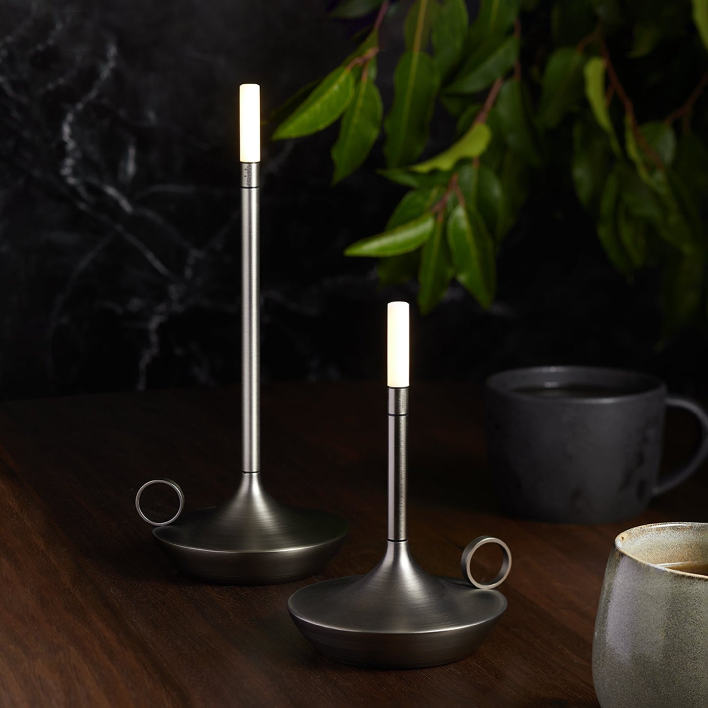 graypants | wick portable table lamp | graphite 26cm