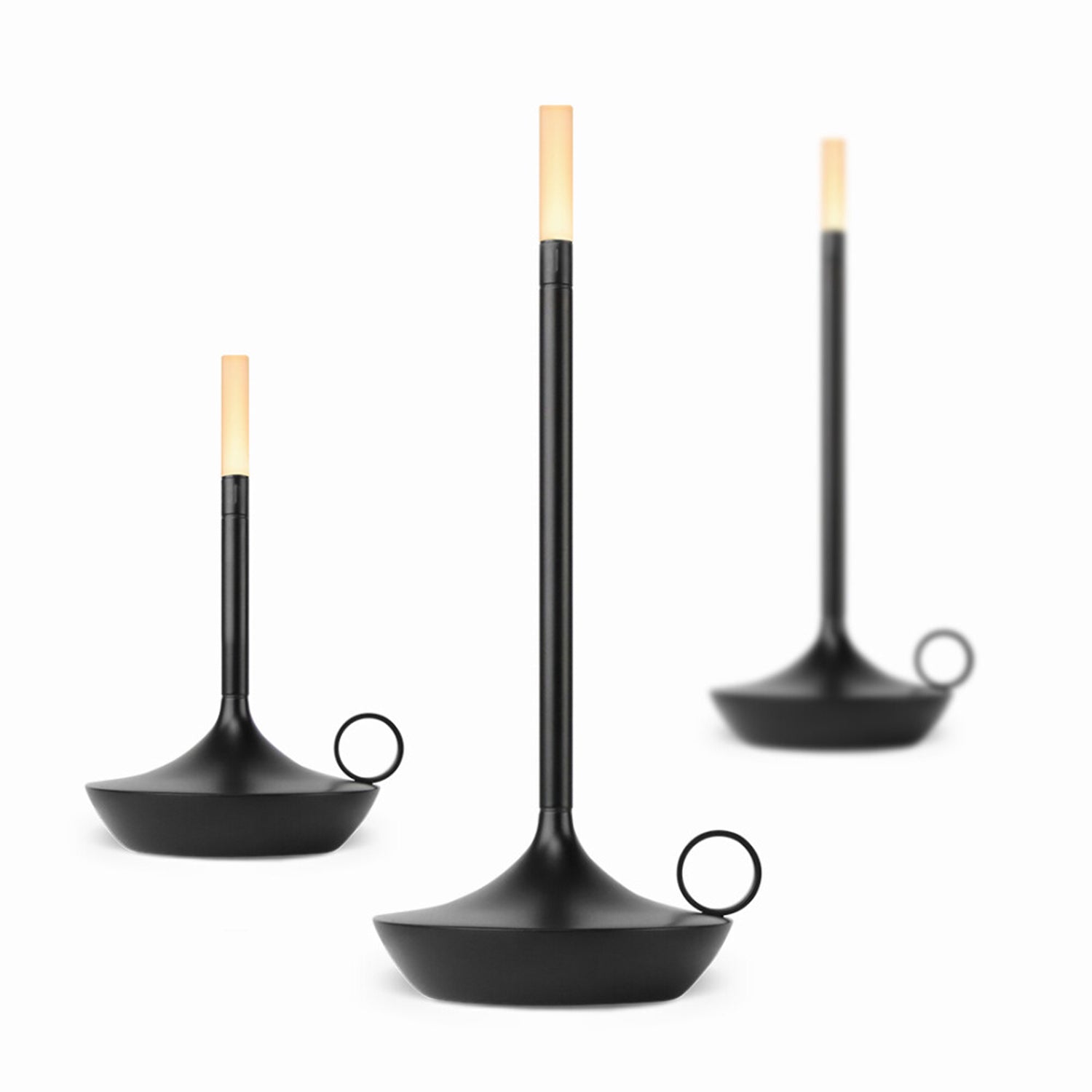 graypants | wick portable table lamp | black 26cm