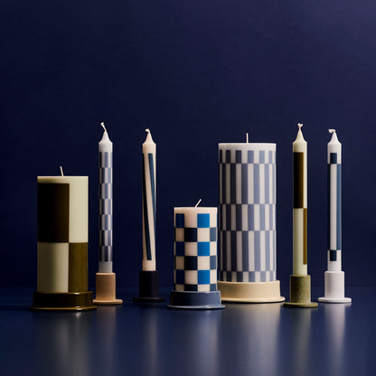 hay | green and blue pattern candle | set of 4