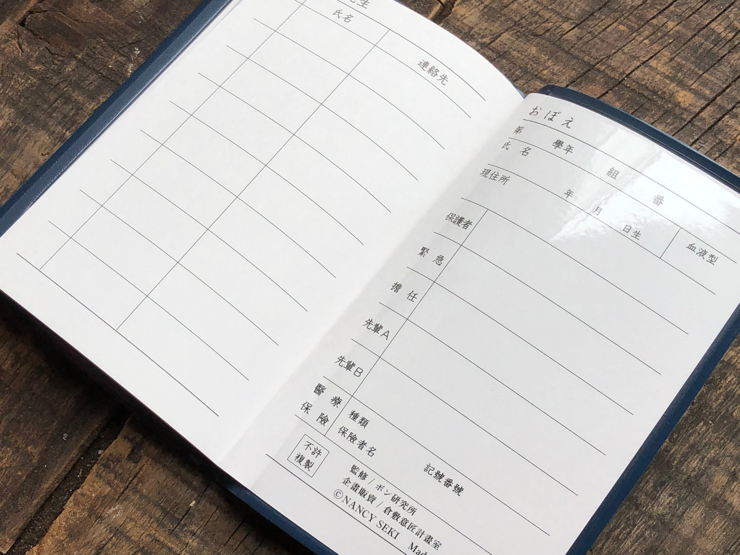 Classiky - Nancy Seki Girl Student Notebook - Dark Blue
