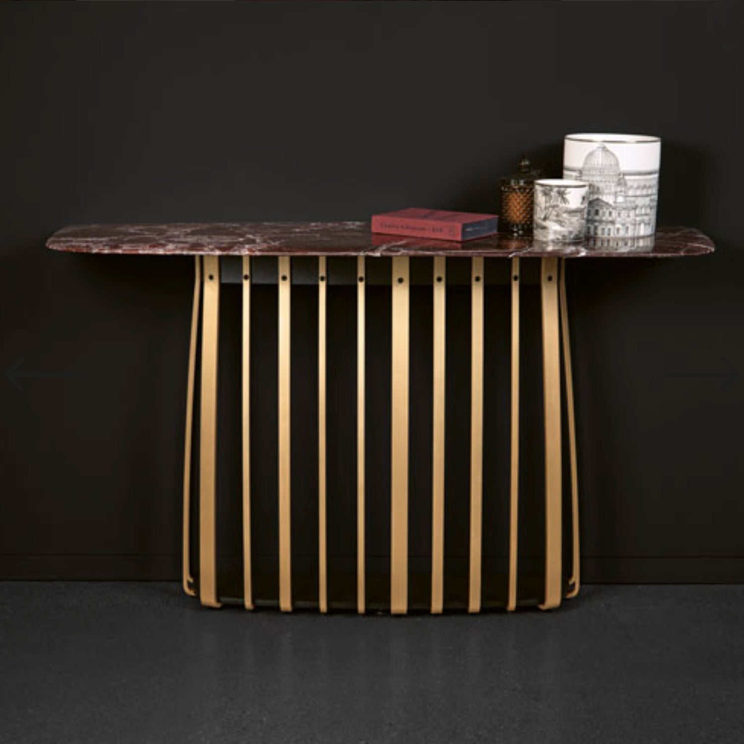 janua | bc 10 basket console table | oak + black base