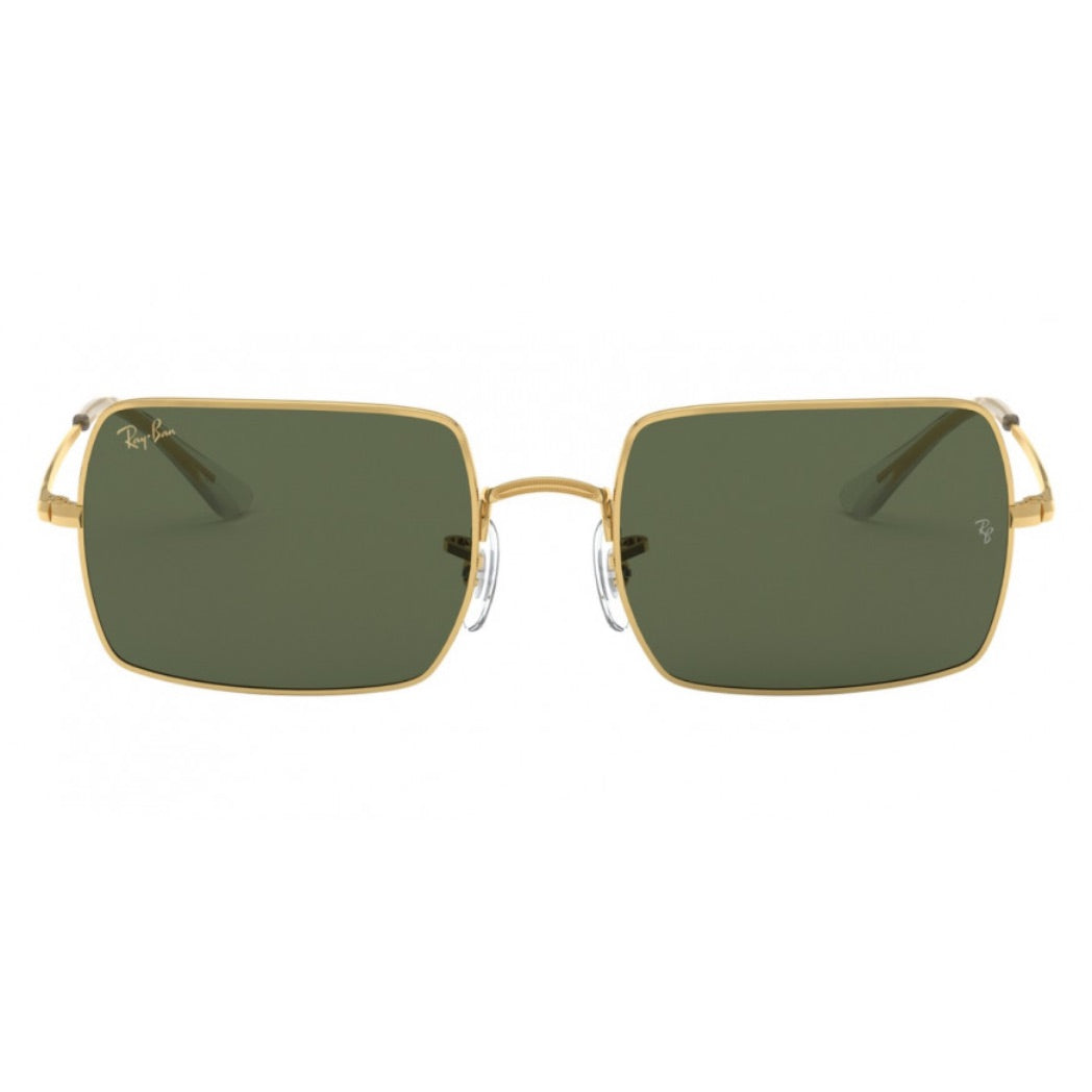 RAYBAN - RECTANGLE | Gold w/ Green