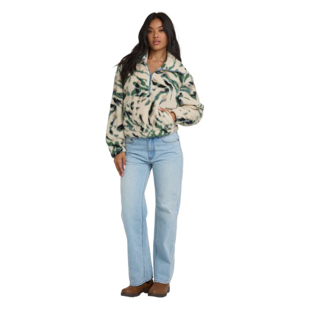 BILLABONG - BARRA HALF ZIP FLEECE | WHITE CAP