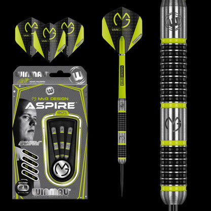 WINMAU MVG Aspire Darts - 80% Tungsten - 23g